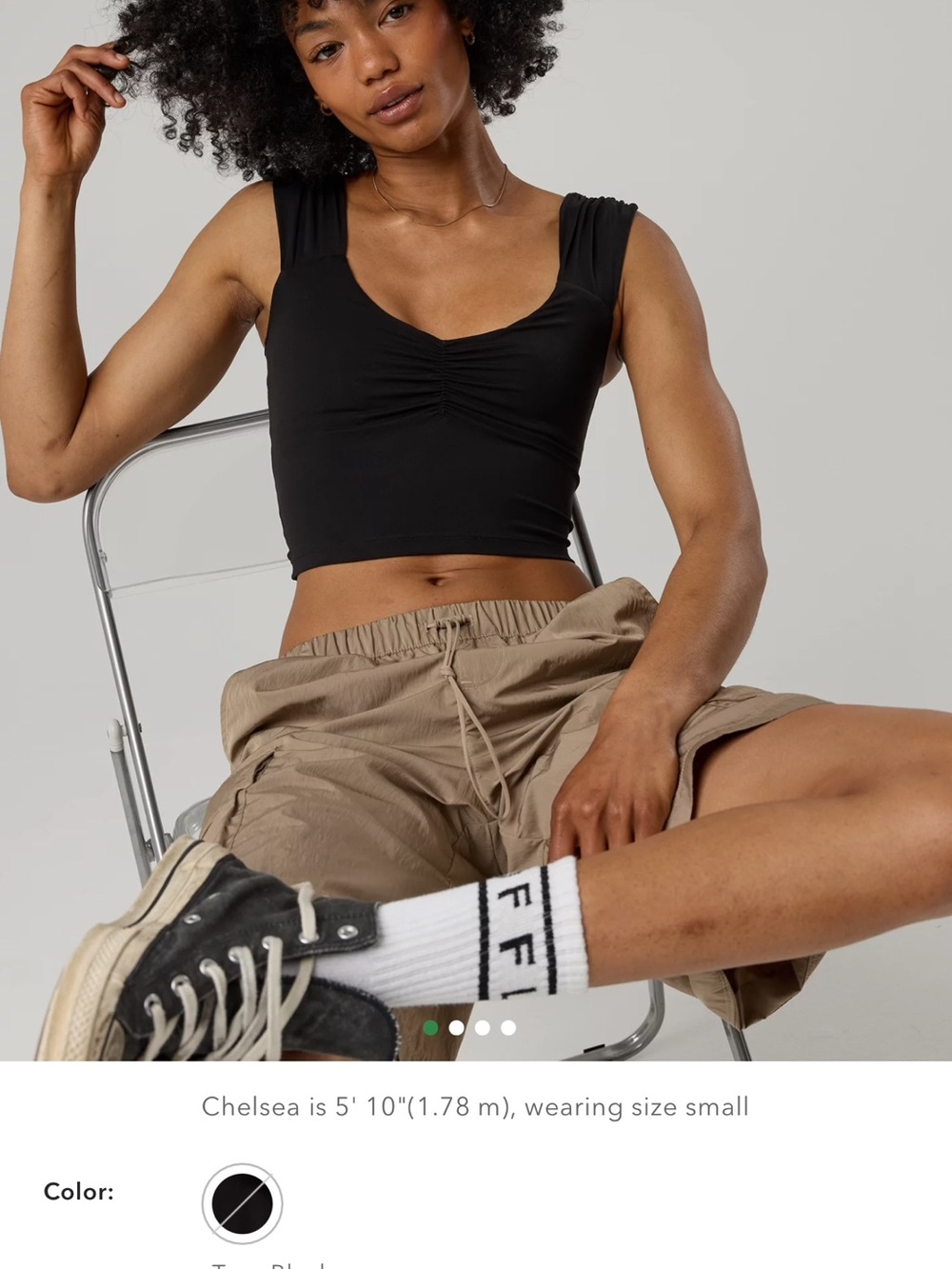 aerie Black Cropped Tank Top
